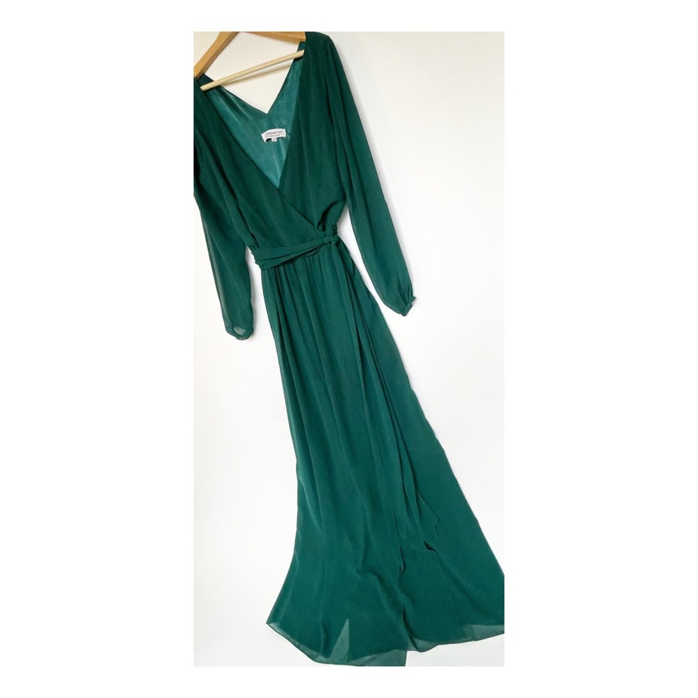 CEREMONY by JOANNA AUGUST | Holly Dress Long Sleeve in Dark Green